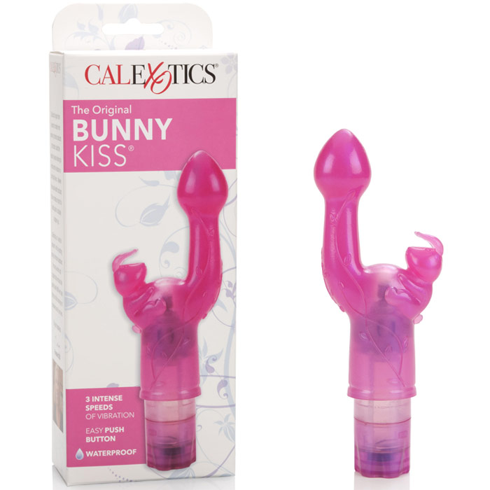 The Original Bunny Kiss Massager Vibrator - Pink, California Exotic Novelties