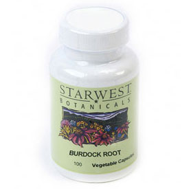 Burdock Root 100 Caps 500 mg, StarWest Botanicals