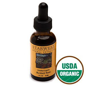 Burdock Root Extract Liquid 1 oz Organic, StarWest Botanicals