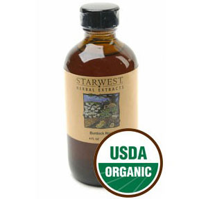 Burdock Root Extract Liquid 4 oz Organic, StarWest Botanicals