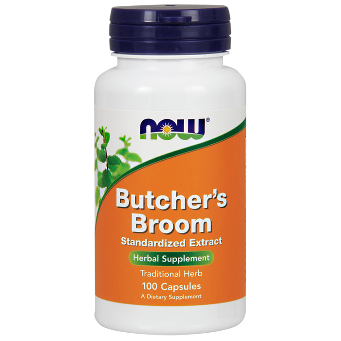 Butchers Broom Standardized Extract, 100 Capsules, NOW Foods