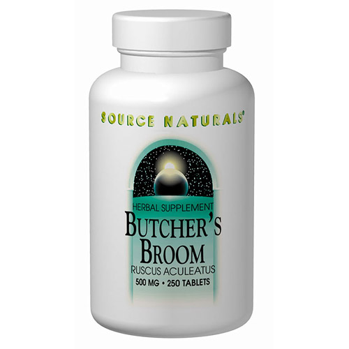 Butchers Broom, Ruscus Aculeatus 500mg 100 tabs from Source Naturals