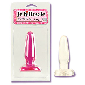Jelly Royale Butt Plug - Clear 5.5 Inch, California Exotic Novelties
