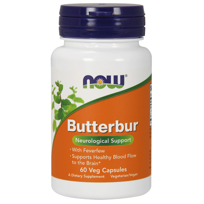 Butterbur with Feverfew, 60 Vegetarian Capsules, NOW Foods