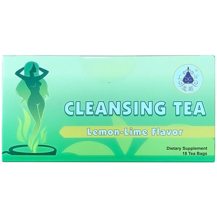 Cleansing Tea, Lemon Lime Flavor, Colon Cleanse, 18 Tea Bags, LM Herbs