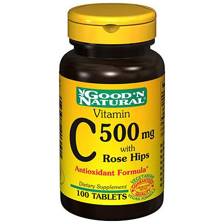 Good 'N Natural C-500 mg with Rose Hips, 100 Tablets, Good 'N Natural