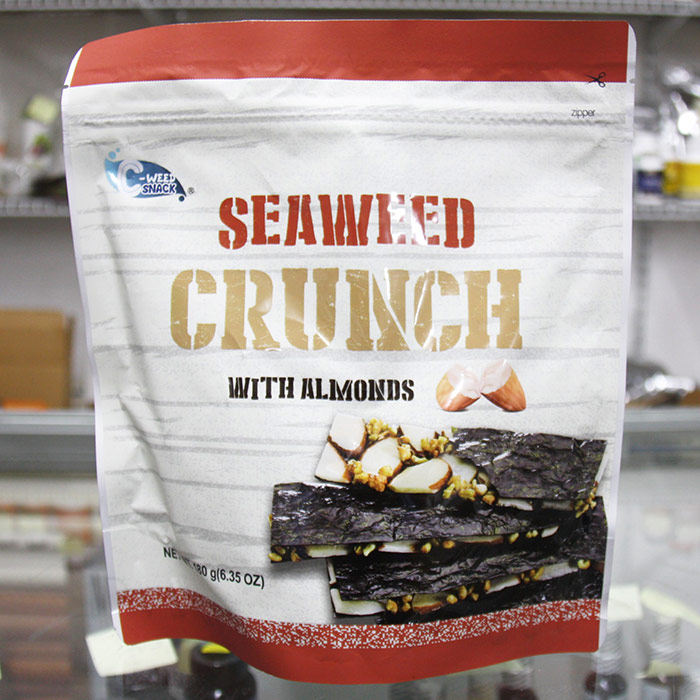 C-Weed Snack Seaweed Crunch with Almonds, 6.35 oz (180 g)