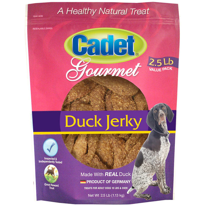 Cadet Gourmet Duck Jerky Dog Treats, 2.5 lb x 2 Bags