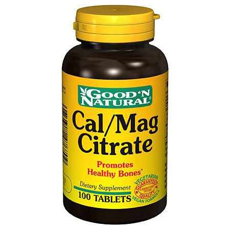 Good 'N Natural Cal-Mag Citrate, 100 Tablets, Good 'N Natural