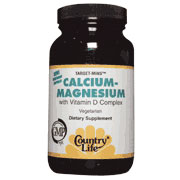 Calcium Magnesium Complex w/Vitamin D3, Target Mins, 90 Tablets, Country Life