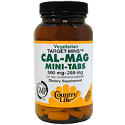 Country Life Cal-Mag Target Mins 120 Mini Tablets, Country Life