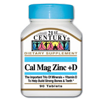 21st Century HealthCare Cal Mag Zinc + D 90 Tablets, 21st Century Health Care