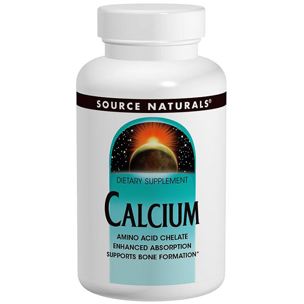 Calcium Amino Acid Chelate 200mg 250 tabs from Source Naturals