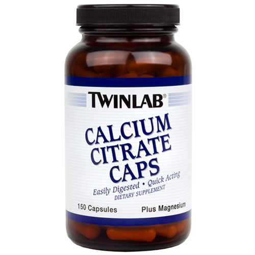 Calcium Citrate Caps, Plus Magnesium, 150 Capsules, TwinLab