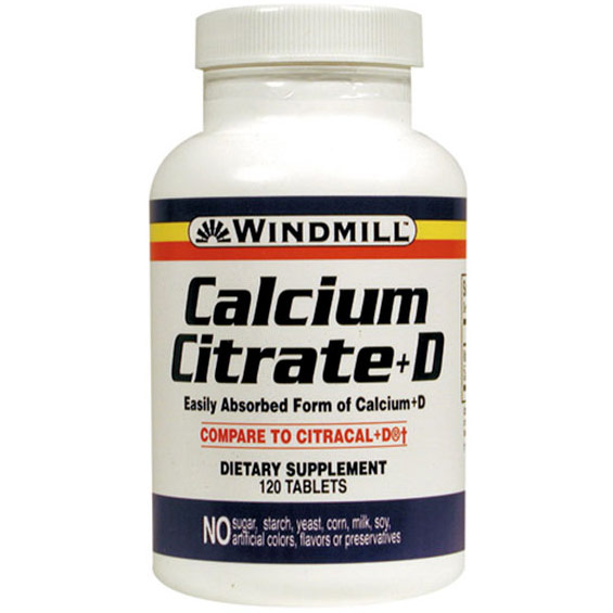Calcium Citrate + D, 60 Tablets, Windmill Health Products