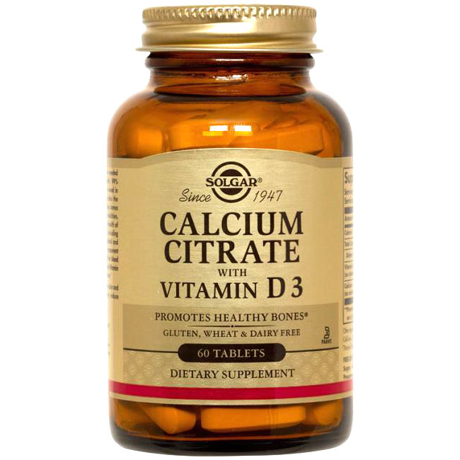 Calcium Citrate with Vitamin D, 60 Tablets, Solgar - CLICK HERE TO LEARN MORE
