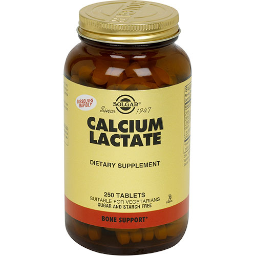 Calcium Lactate, 250 Tablets, Solgar - CLICK HERE TO LEARN MORE