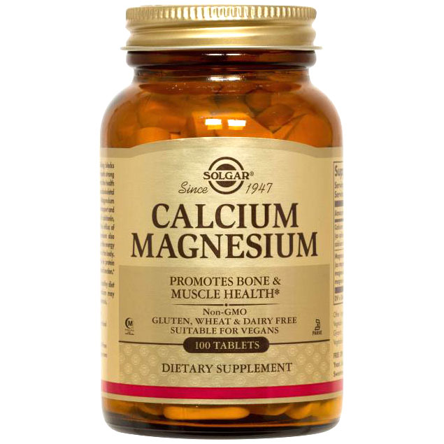 Calcium Magnesium, Vegetarian, 100 Tablets, Solgar