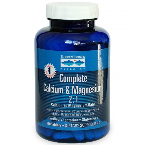 Trace Minerals Research Complete Calcium & Magnesium 2:1, 120 Tablets, Trace Minerals Research