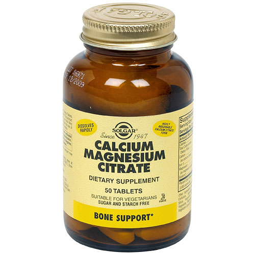 Calcium Magnesium Citrate, 50 Tablets, Solgar - CLICK HERE TO LEARN MORE