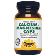 Calcium-Magnesium Target Mins 180 Vegicaps, Country Life