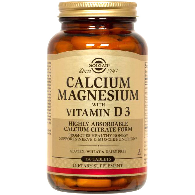 Calcium Magnesium with Vitamin D, 150 Tablets, Solgar
