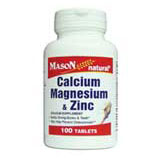 Calcium, Magnesium & Zinc, 100 Tablets, Mason Natural