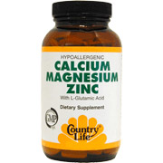 Calcium-Magnesium-Zinc 250 Tablets, Country Life
