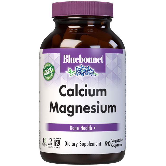 Calcium Plus Magnesium, 90 Vcaps, Bluebonnet Nutrition