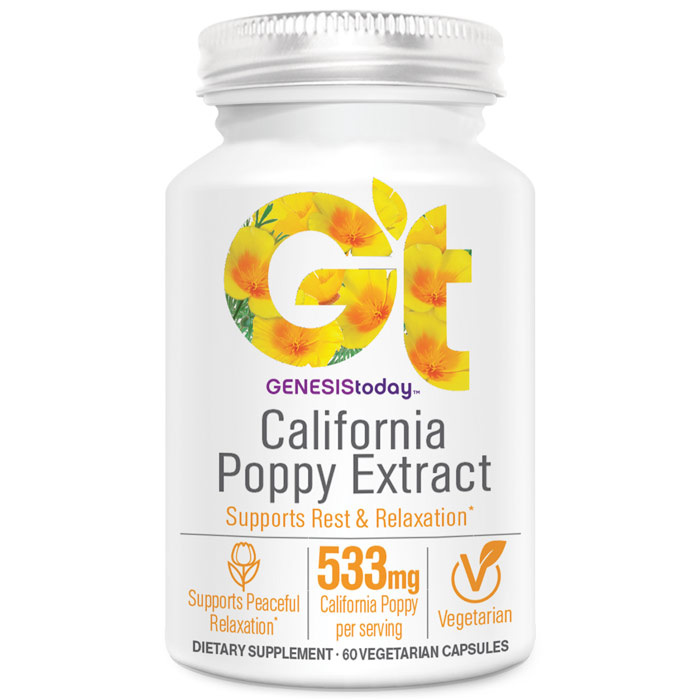 California Poppy, 60 Vegetarian Capsules, Genesis Today