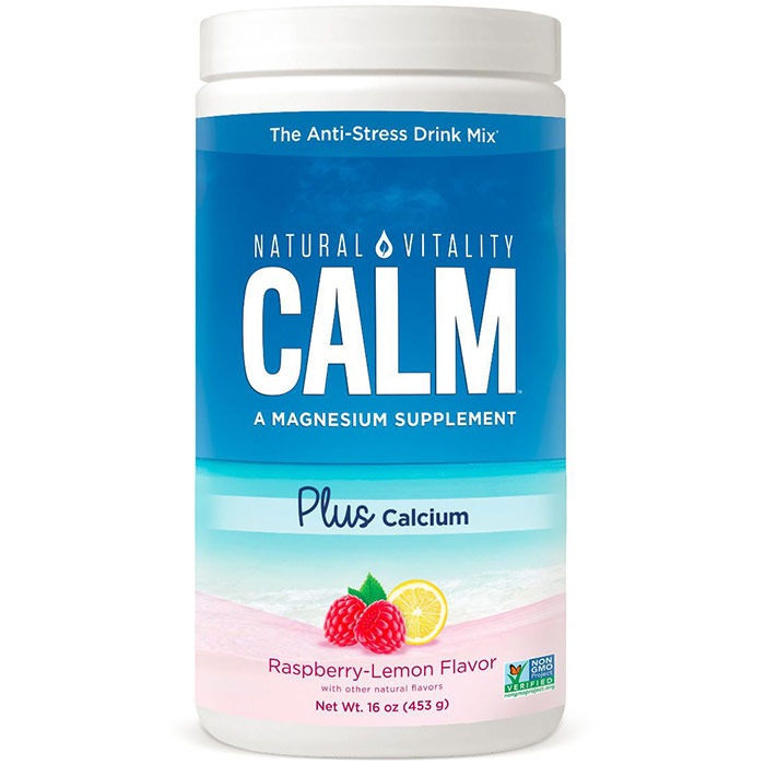 Peter Gillham's Natural Vitality Natural Calm Plus Calcium, Raspberry Lemon, 16 oz, Peter Gillham's Natural Vitality