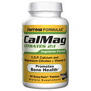 Jarrow Formulas CalMag Citrates 2:1 (Calcium Magnesium), 90 Easy-Solv tabs, Jarrow Formulas