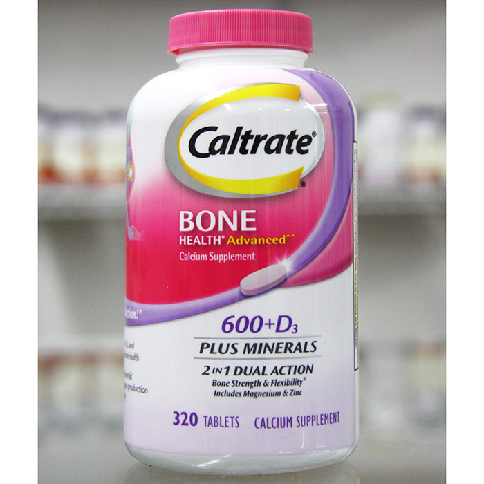 Caltrate 600 + D3 Plus Minerals, Calcium & Vitamin D, 320 Tablets