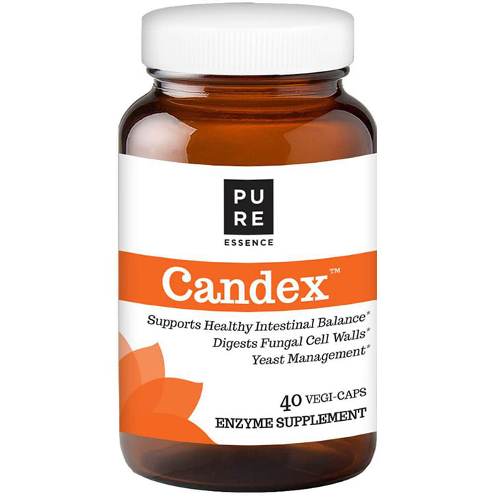 Candex, Natural Enzymes to Digest Fungal Cell Walls, 40 Vegetarian Capsules, Pure Essence Labs
