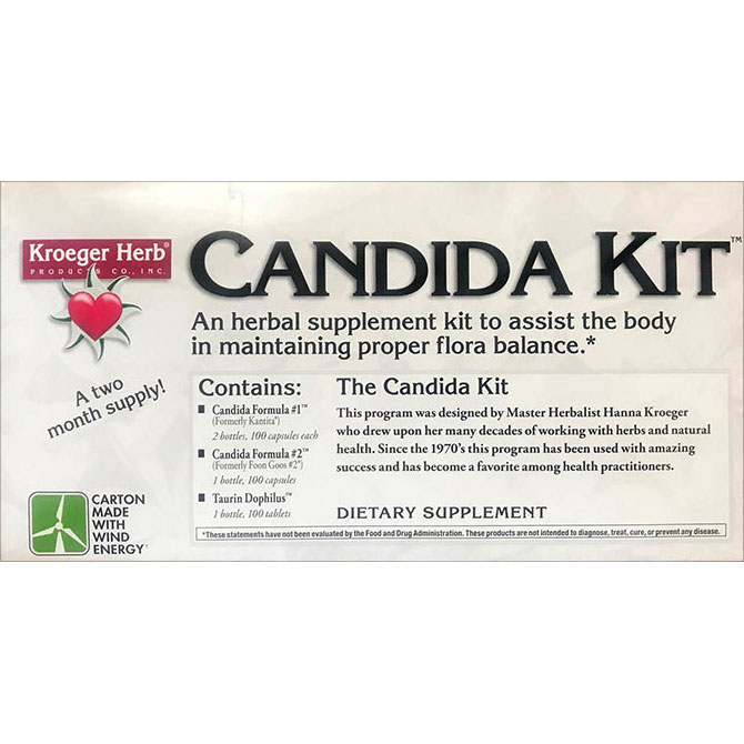 Candida Kit, Herbal Supplement, 1 Kit (4-Piece), Kroeger Herb