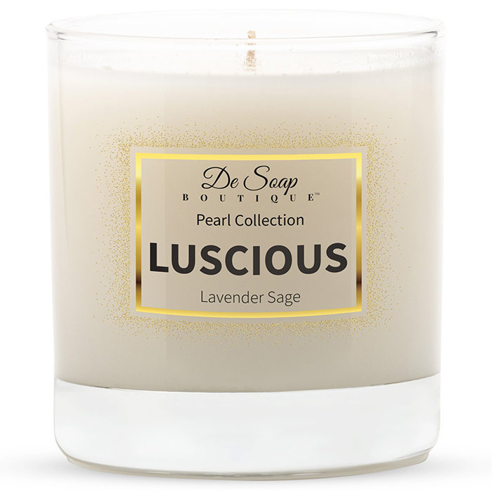 Luxury Candle - Luscious Lavender Sage, 8.5 oz, De Soap Boutique