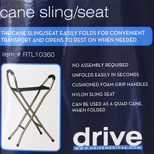 Cane Sling/Seat, Foldable, Drive Medical