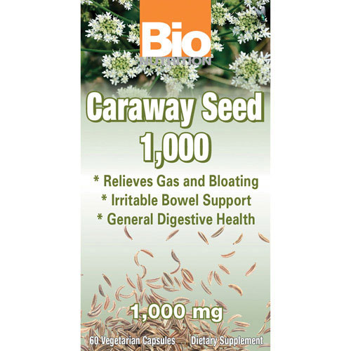 Caraway Seed 1000 mg, 60 Vegetarian Capsules, Bio Nutrition Inc.