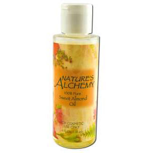 Carrier Oil Sweet Almond, 4 oz, Natures Alchemy