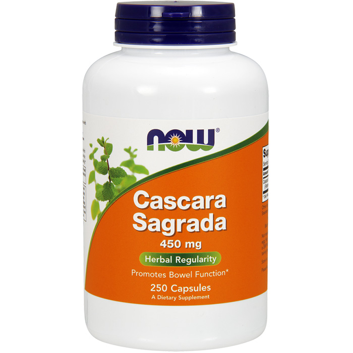 Cascara Sagrada 450 mg, Value Size, 250 Capsules, NOW Foods