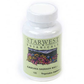 Cascara Sagrada Bark 100 Caps 400 mg, StarWest Botanicals