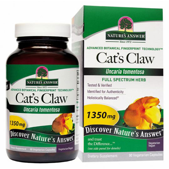 Cats Claw Inner Bark, 90 Vegetarian Capsules, Natures Answer