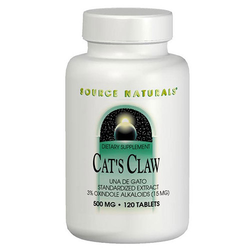 Cats Claw 3% Standardized Extract 500mg 120 tabs from Source Naturals