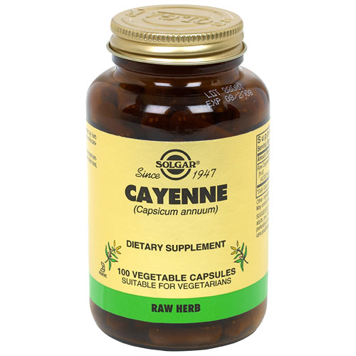 Cayenne, 100 Vegetable Capsules, Solgar Day of health 112 s