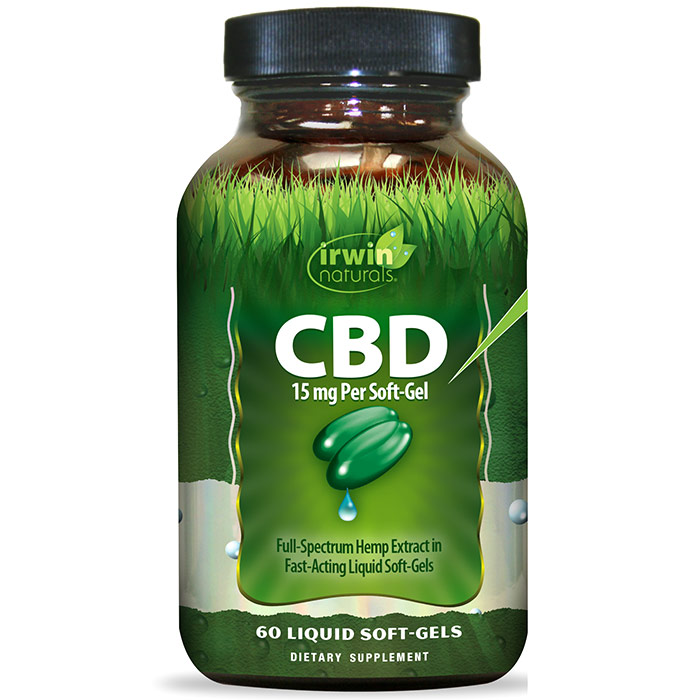CBD 15 mg Per Soft-Gel, 60 Liquid Soft-Gels, Irwin Naturals