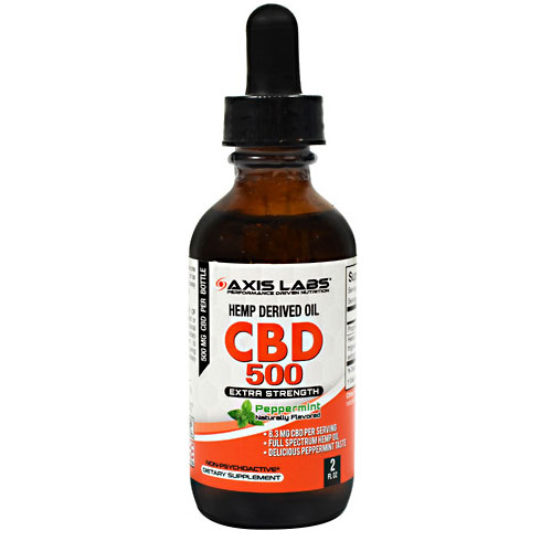 CBD 500, Hemp Derived Oil Liquid, 2 oz, Axis Labs