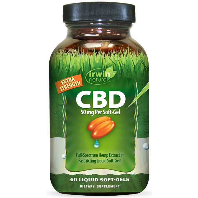 CBD 50 mg Per Soft-Gel, 60 Liquid Soft-Gels, Irwin Naturals