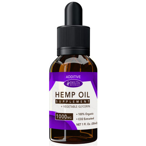 CBD Additive E-Liquid Vape Oil 1000 mg, Hemp Oil Supplement, 30 ml, Delta Botanicals