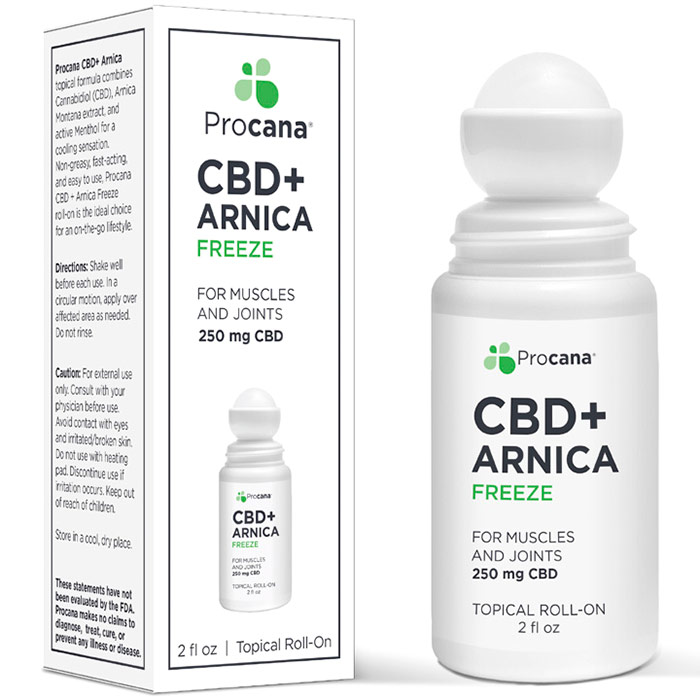 CBD+ Arnica Freeze Topical Roll On, 2 oz, Procana Laboratories