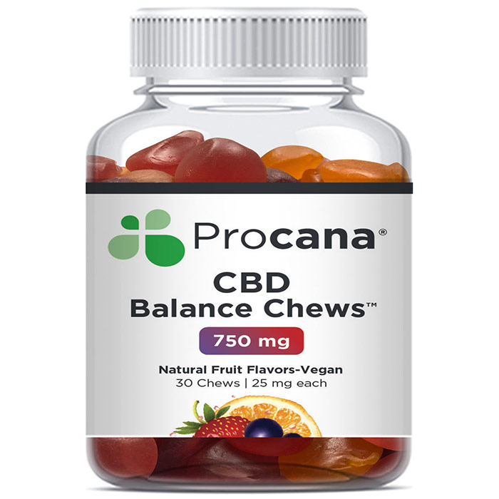 CBD Balance Fruit Chews, 25 mg Per Chew, 30 Chewables, Procana Laboratories